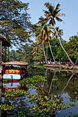 Kerala backwaters, travelling the neighborhood by public ferry service from  Alleppey to Kumbakonam. 